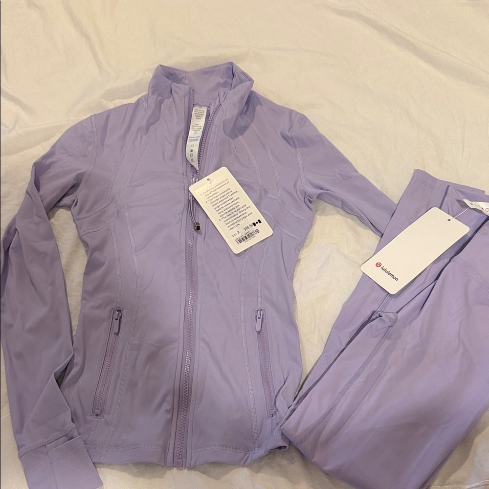 Lululemon Lavender Women's Jacket and leggings set
